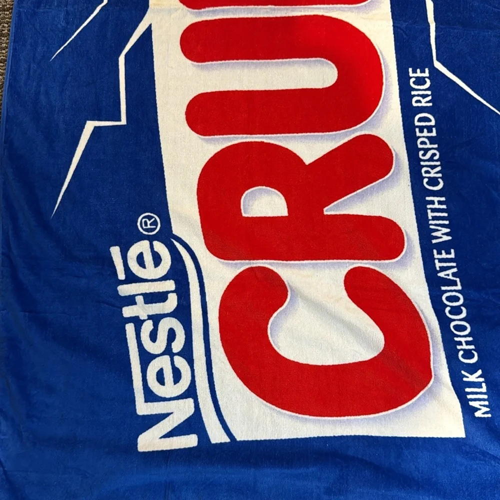 Nestle crunch  Blue and Red beach Towel